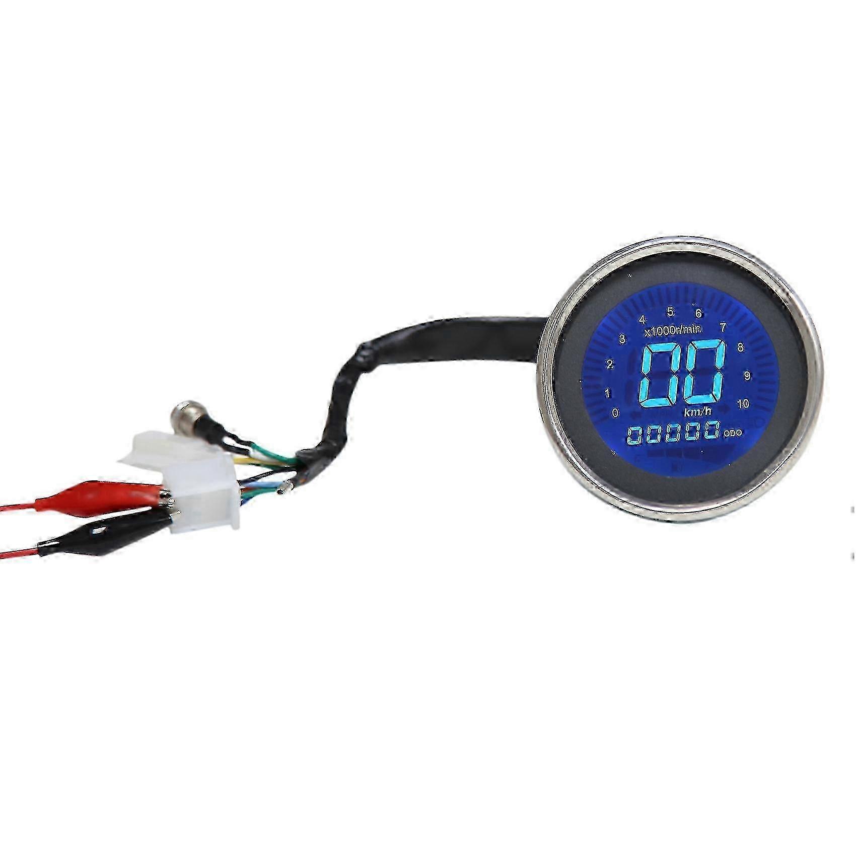 Universal Motorcycle Digital Speedometer Retro Lcd Odometer Cafe Tachometer Indicator Scooter Atv M