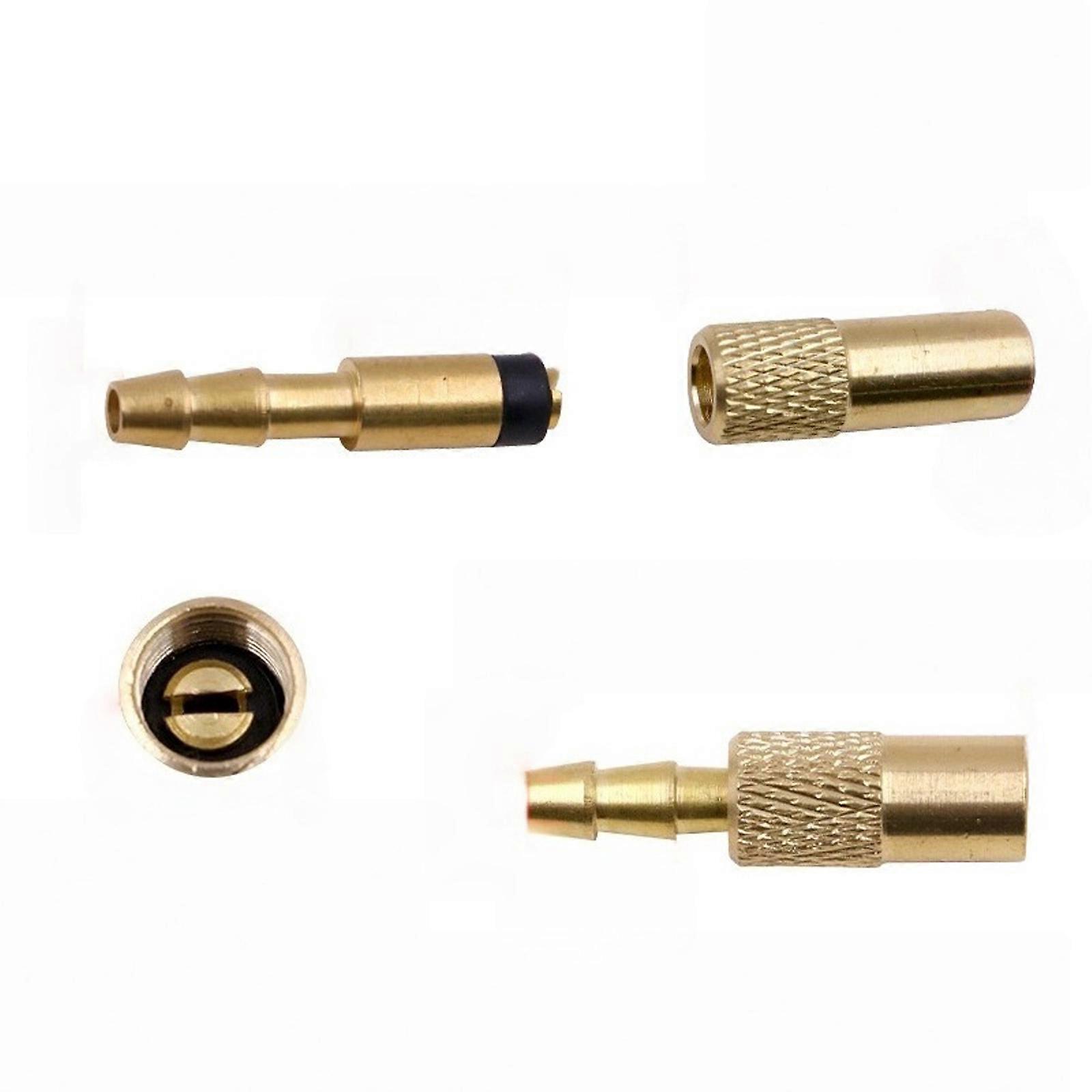 Quick Connection Threaded Copper Air Chuck Adapter Inflation Nozzle Fit for Tire Valves on Automobiles Bikes Motorcycles Multicolor