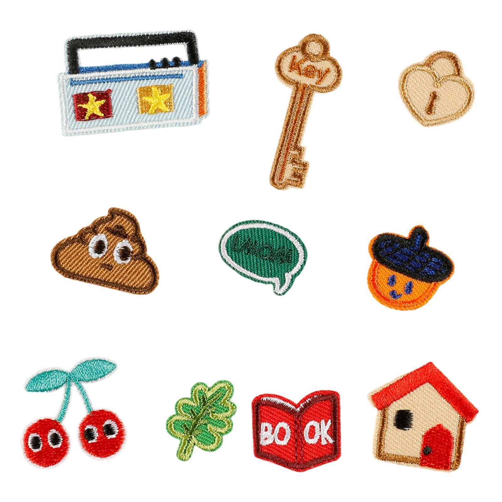 10 Pcs Fruit Embroidered Patches House Sewing Patches Iron On Patches Decorative Patches Sew On Patches for Clothes Bag Multicolor