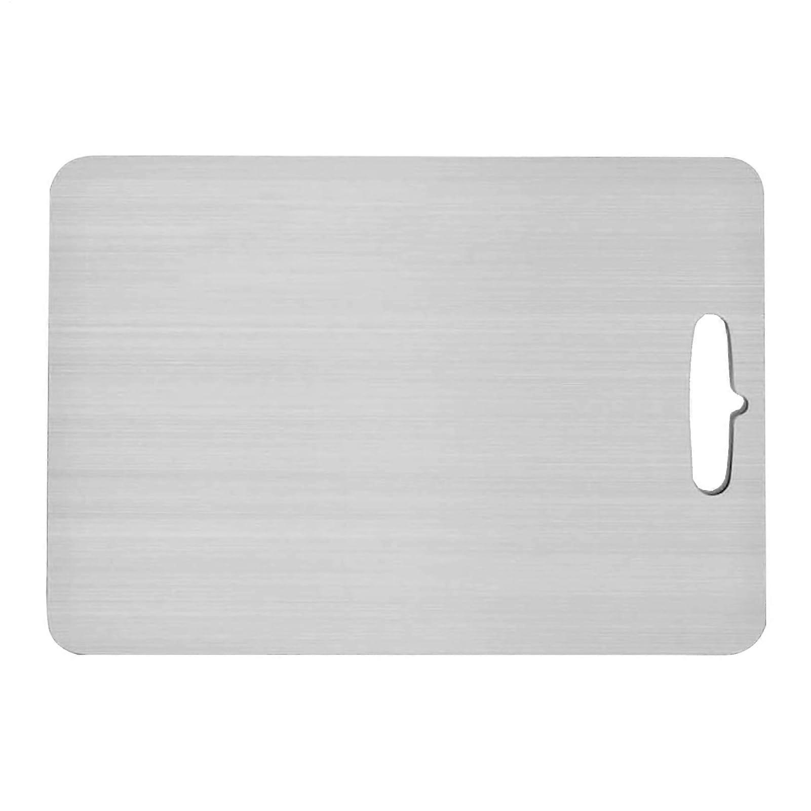 Cutting Board Reversible Metal Chopping Plate for Kitchen, Rustproof 29x20cm
