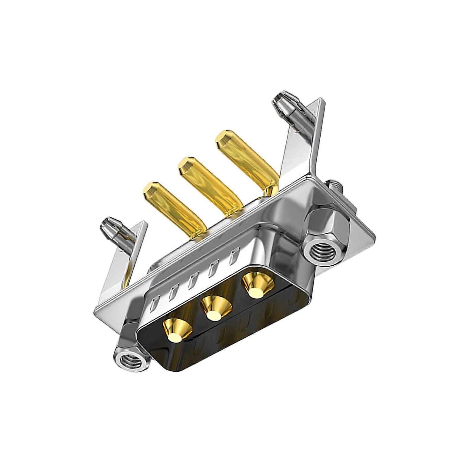 40A Current Solderable 3W3 Connector Gold Plated Coppered Pin And with Coating Multicolor