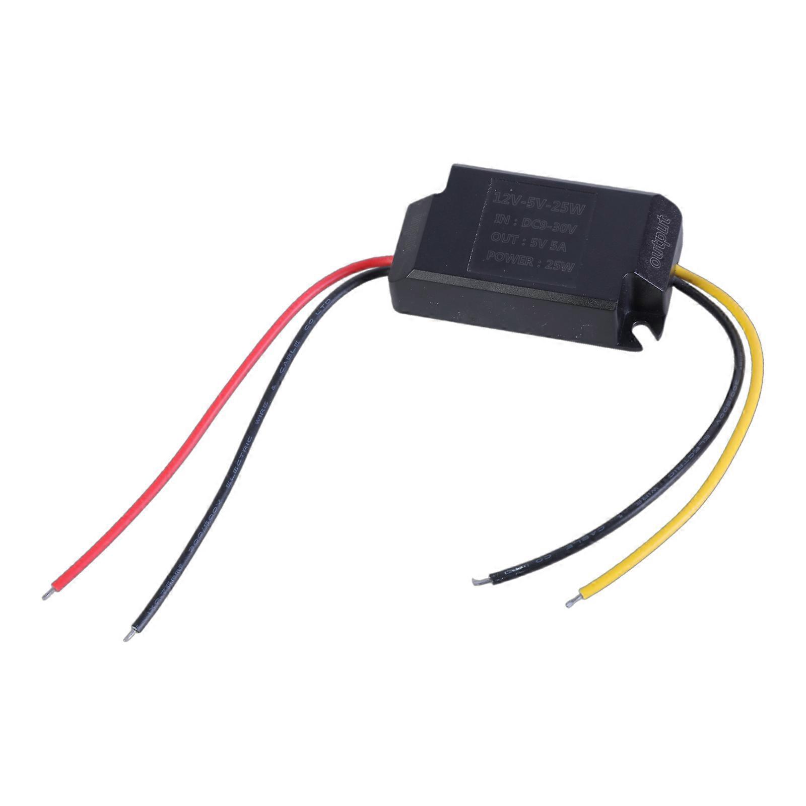 DC9V-30V to 5V5A 25W Adaptive DCDC Converter Power Supply Regulator Module for Security Camera Car Electronics Multicolor