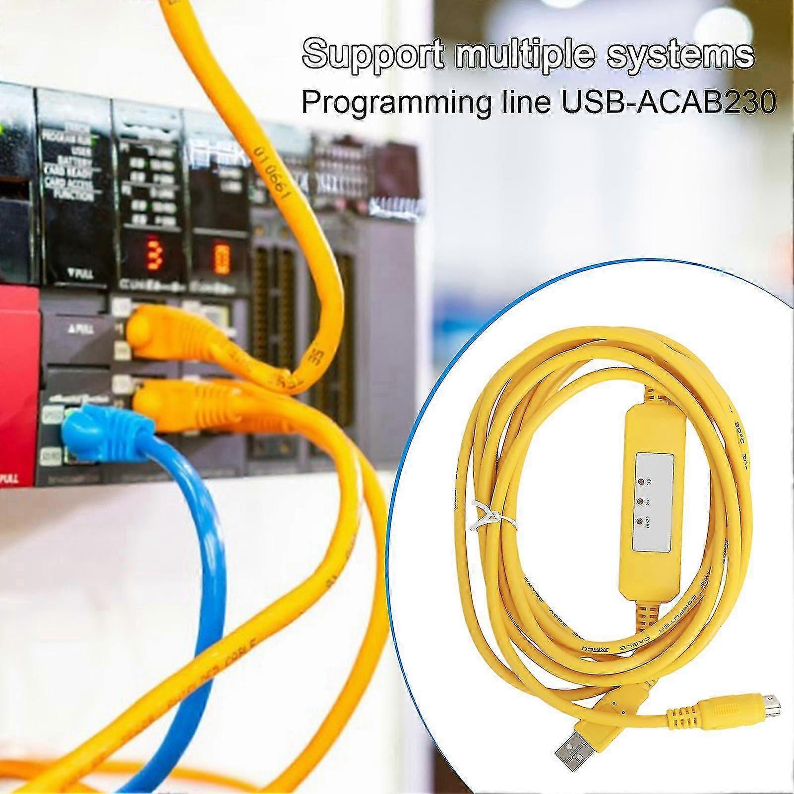 1 Set Programming Cable Round 8Pin High Speed Hot Swap Stable Transmission USB-ACAB230 USB to RS232 Adapter Programming Download Line