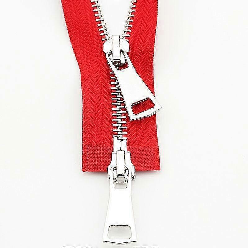 Open Ended Zipper for DIY Jackets Metal Double Slider Long Zip