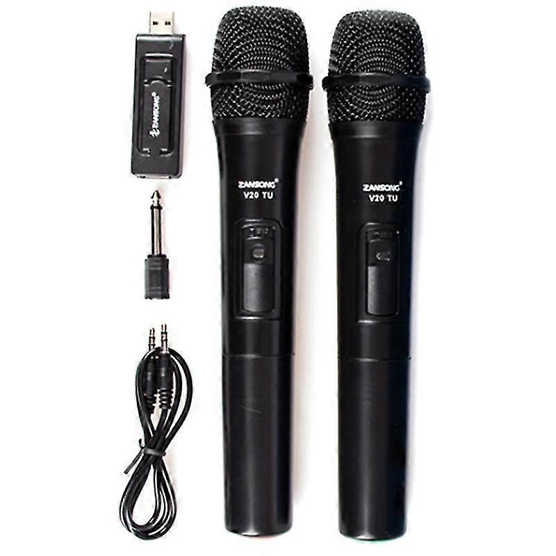 Zansong Uhf Usb 3.5mm Wireless Microphone Megaphone Handheld Mic With Receiver For Karaoke Speech L