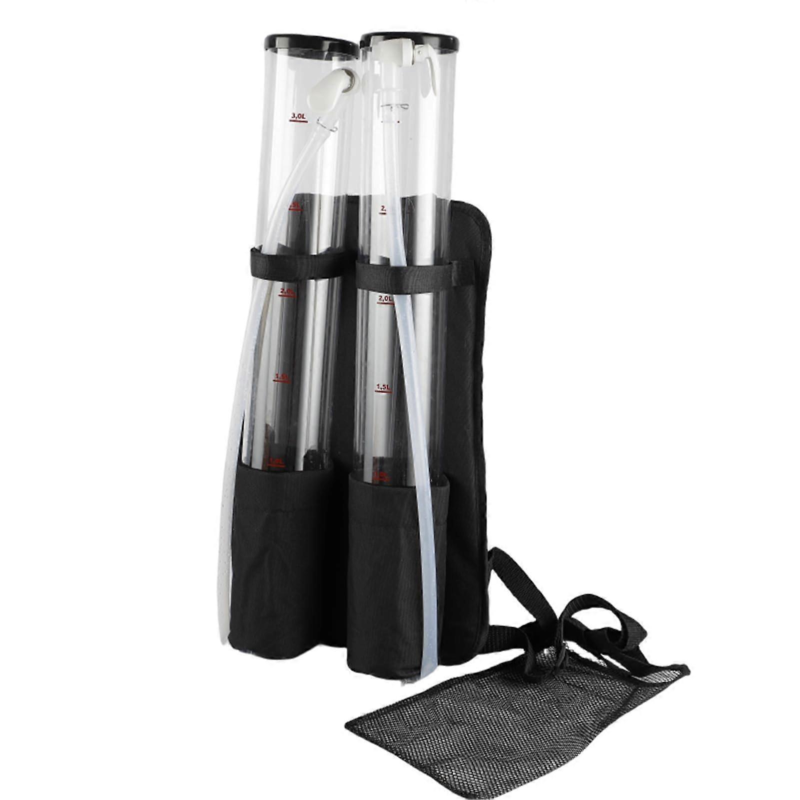 Portable Beer Dispenser Backpack with Shoulder Straps, 3L/6L Double Barrel Drink Tower for Parties and Bars