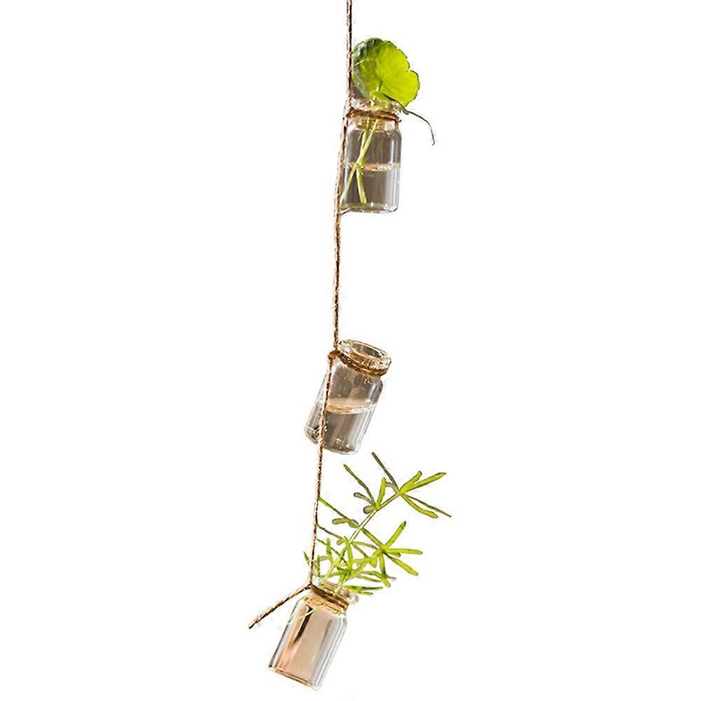 Strings Hanging Vase with Bottle Glass Bottle String Decoration Large