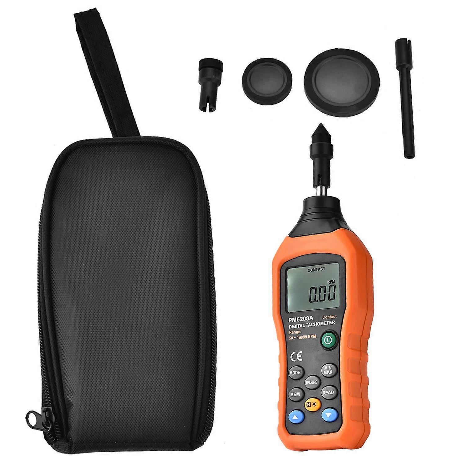 PEAKMETER PM6208A Contact Type Digital Tachometer Meter Motor Speed Gauge Tester