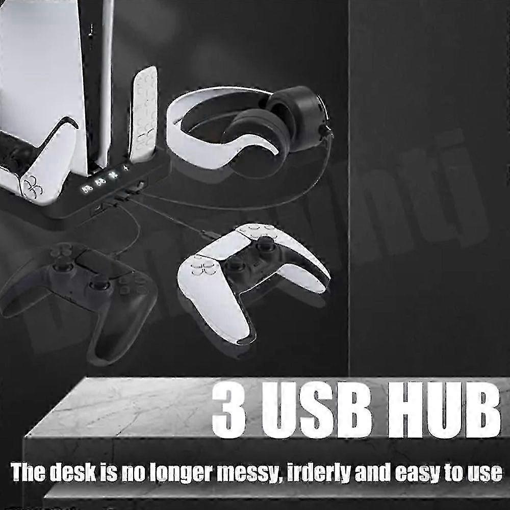 Saker Charging Base Cooling Bracket for Dual PS5 / PS5 Slim Controller