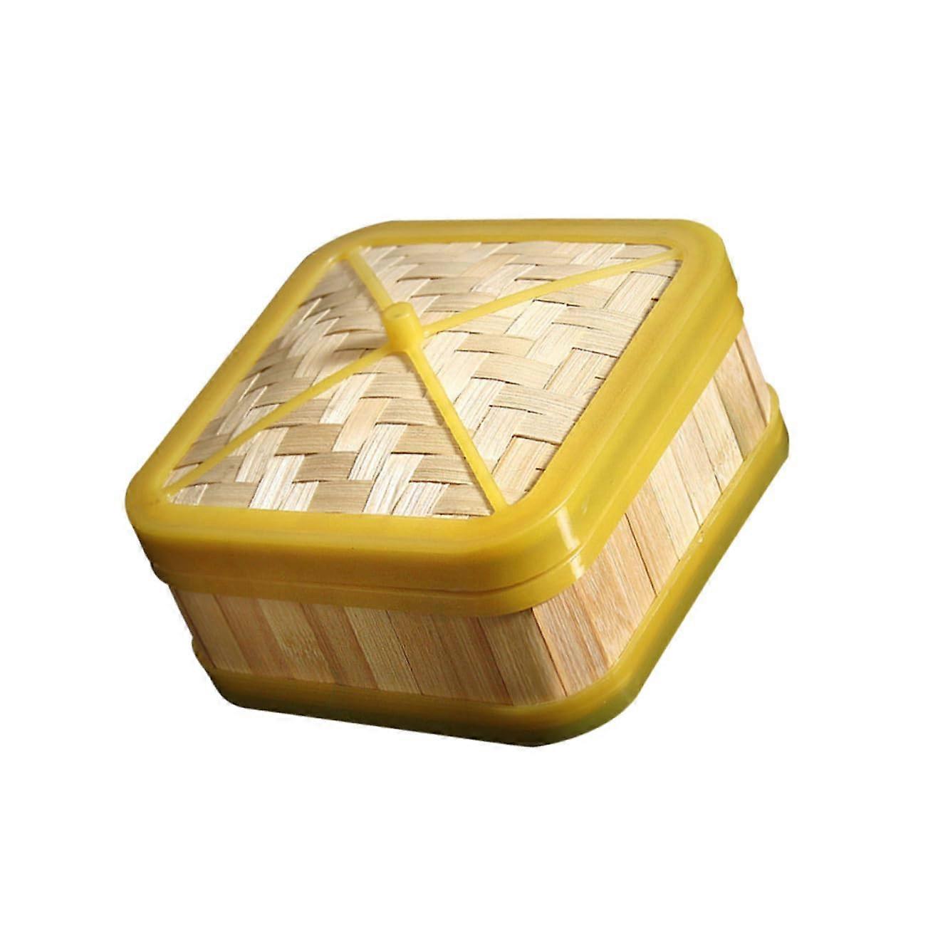 Square Steamer Basket with Lid for Dumplings Buns Vegetables Even Steam Circulation Kitchen Use