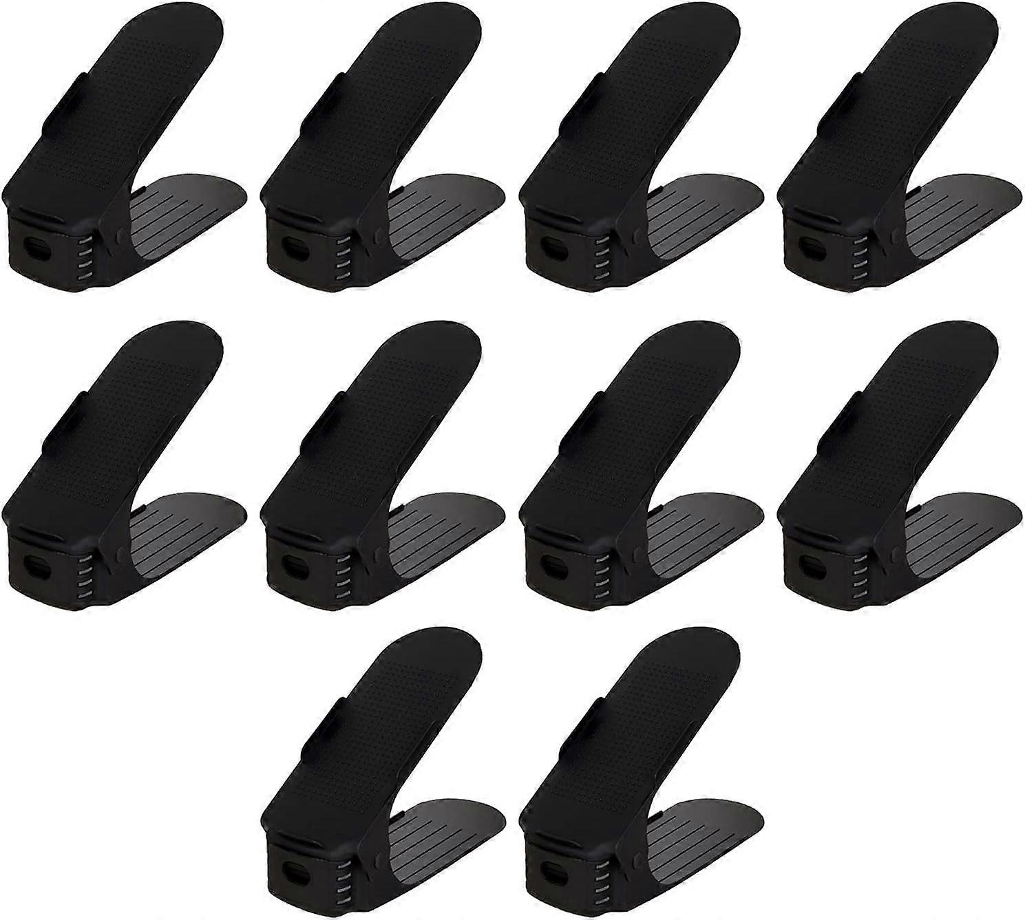 Shoe Storage Organizer Slots 10 Pack Adjustable Space Saver Non Slip Rack for All Styles