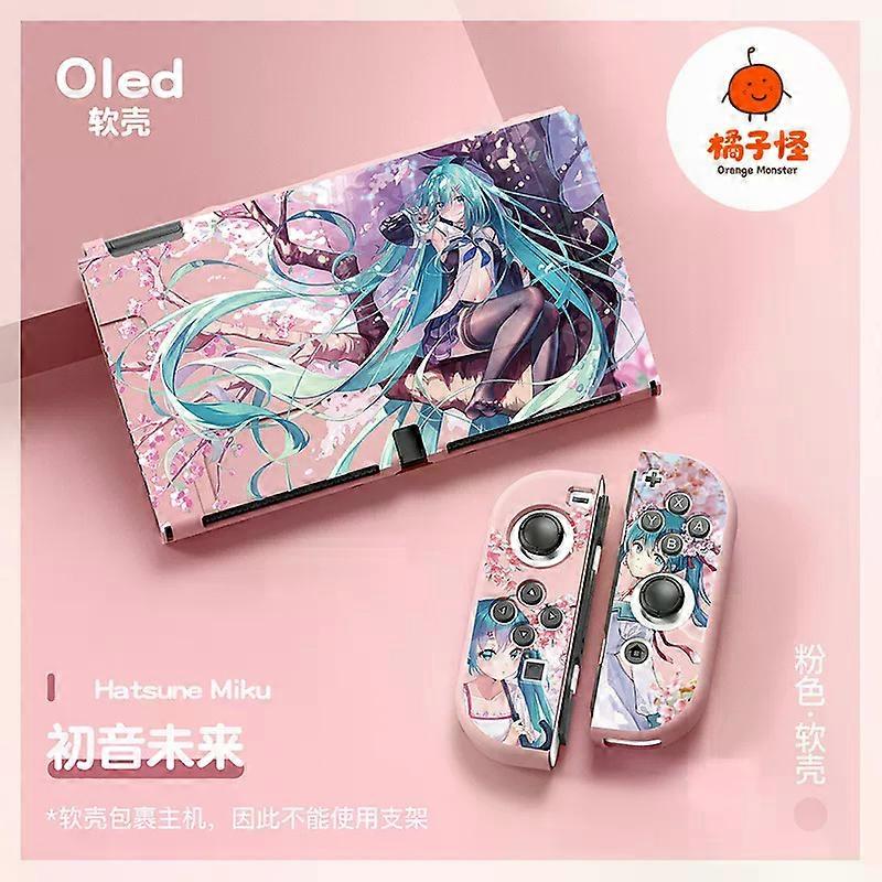 Hatsune Miku Anime Case for Nintendo Switch/switch Oled Cover TPU Soft Shell Compatible Charging Cradle Kawaii Console Case Gift