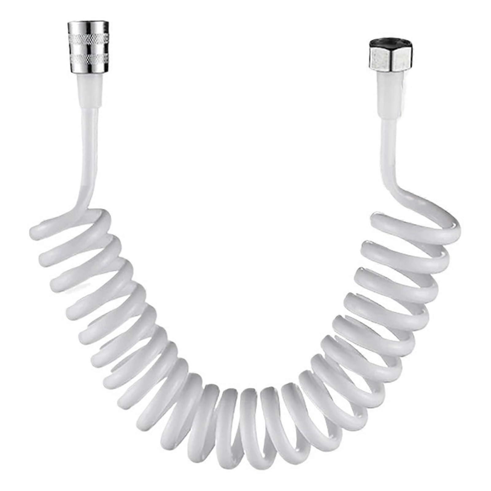 Flexible Shower Hose 2m White Universal LeakProof  Temperature Resistant for Bathroom