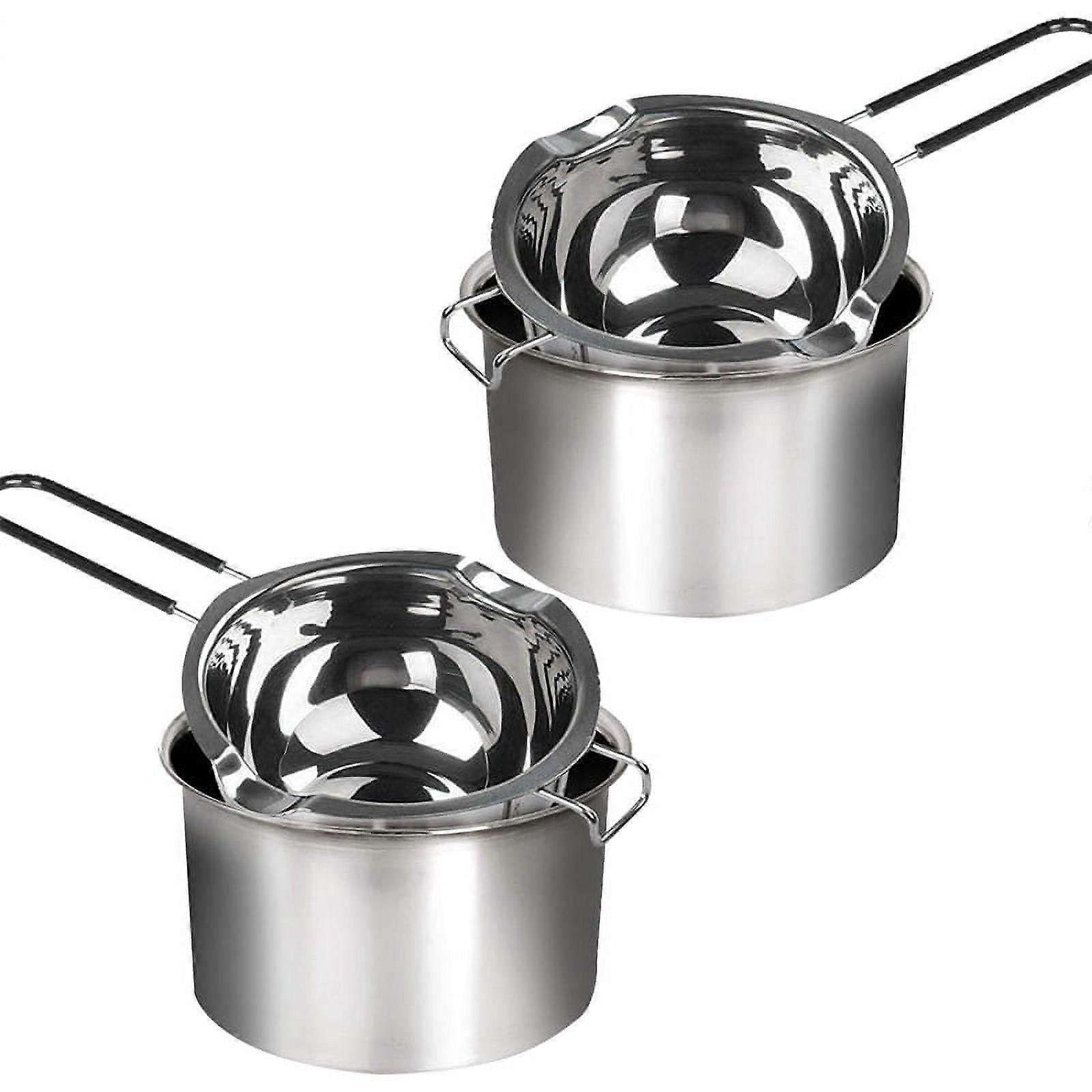 2-Pack Stainless Steel Double Boiler, Heat- Handle