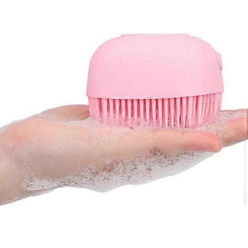 Silicone Body Scrubber with Soap Dispenser 2 in 1 Bath Brush for Gentle Exfoliation and Pets