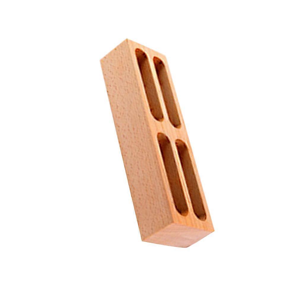 Light Brown Business Holder for Organizing Cards with 4 Compartments