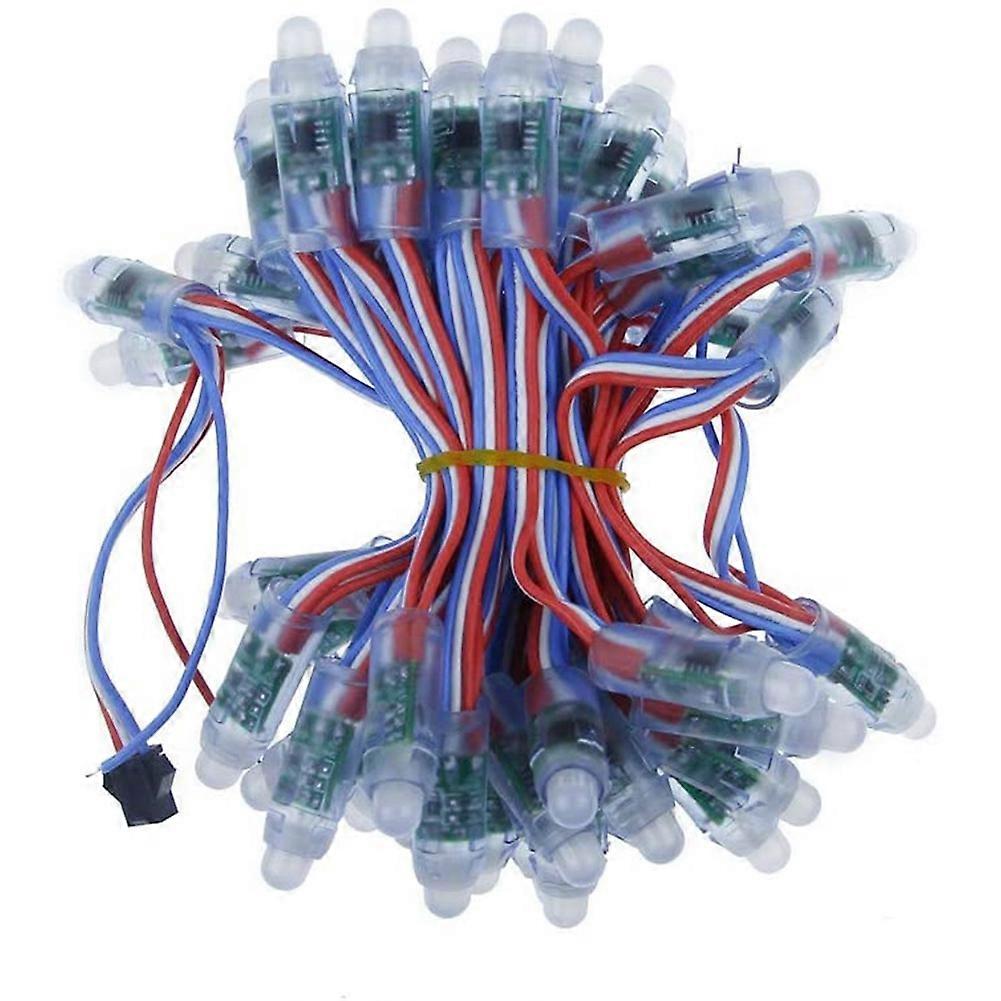 50Pcs 4M/6.5Meter DC5V WS2811 Full Color LED Pixel Light Module 12mm 15cm Wires IP68 Waterproof RGB Digital Led Strings