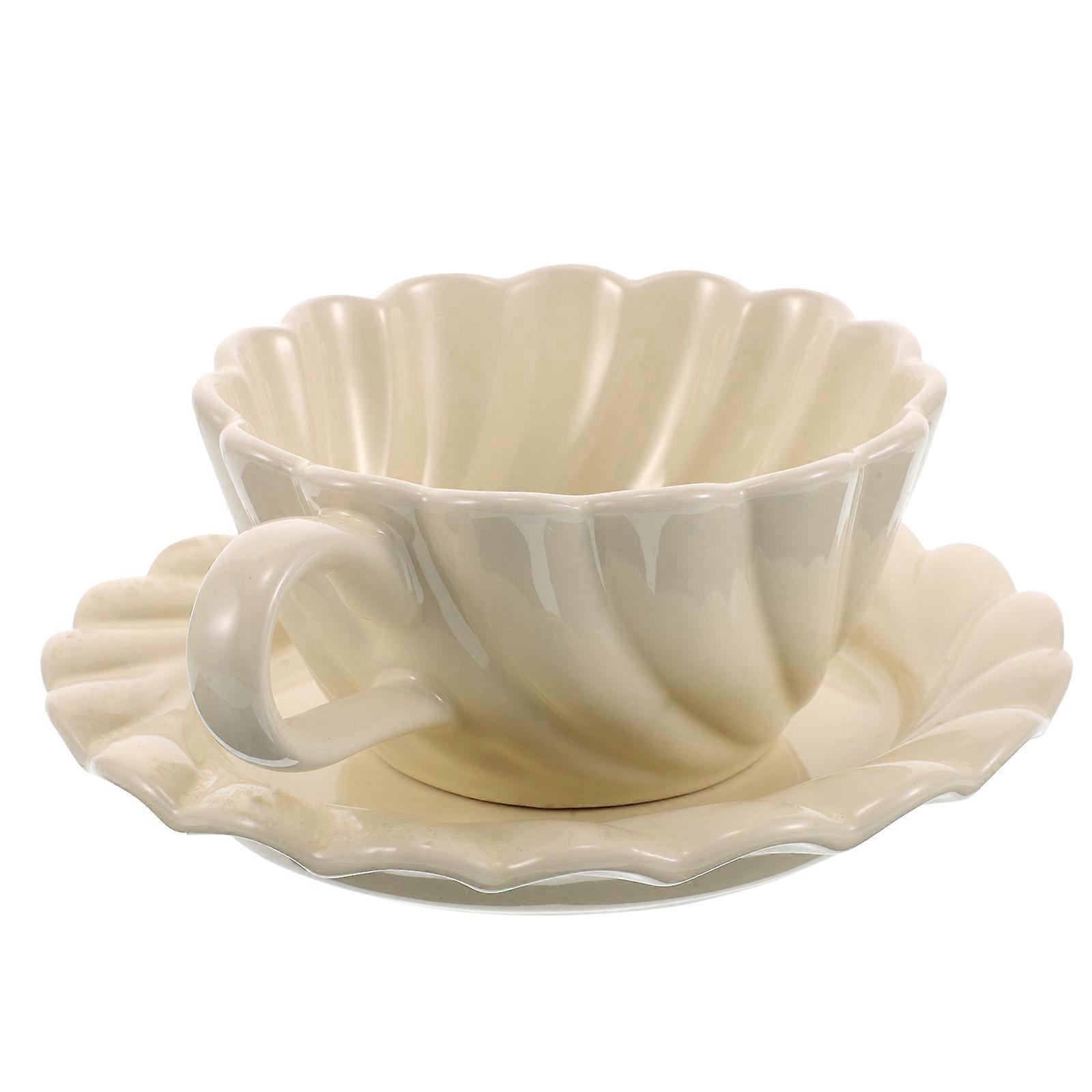 European Style Ceramic Tea Set Latte Cup for Home Use