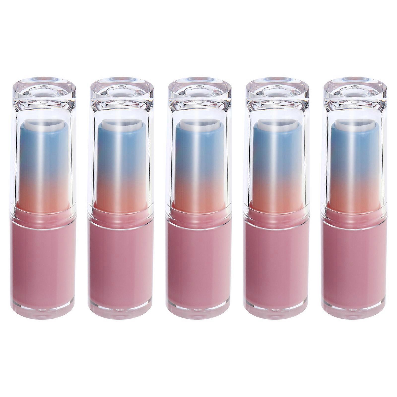 Masteelf 5pcs Clear Refillable Lipstick Tubes Containers DIY Bottles