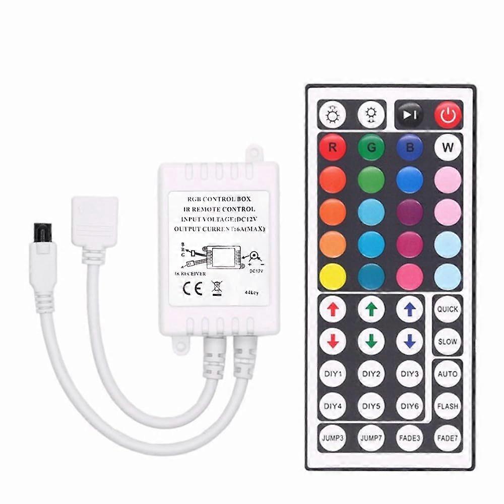 44 Keys Remote Controller RGB Control Box Dimmer Adjustable for 5050 3528 LED Light Strip 1 Port Compatible Controller