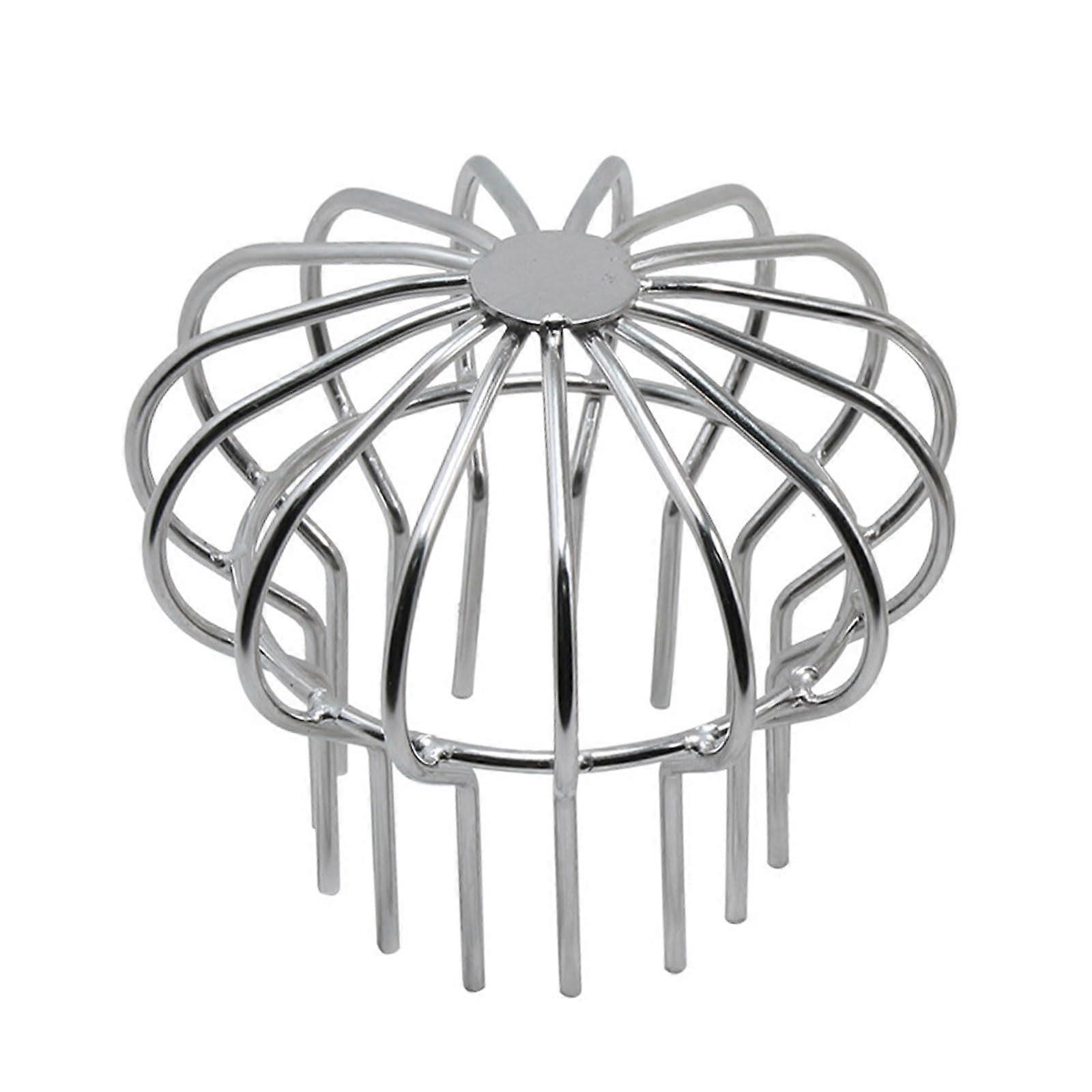 Steel Round Drain Lattice Cover With AntiClog Mesh Guard, 160mm, Stainless Steel Drain Guard For Balcony Patio