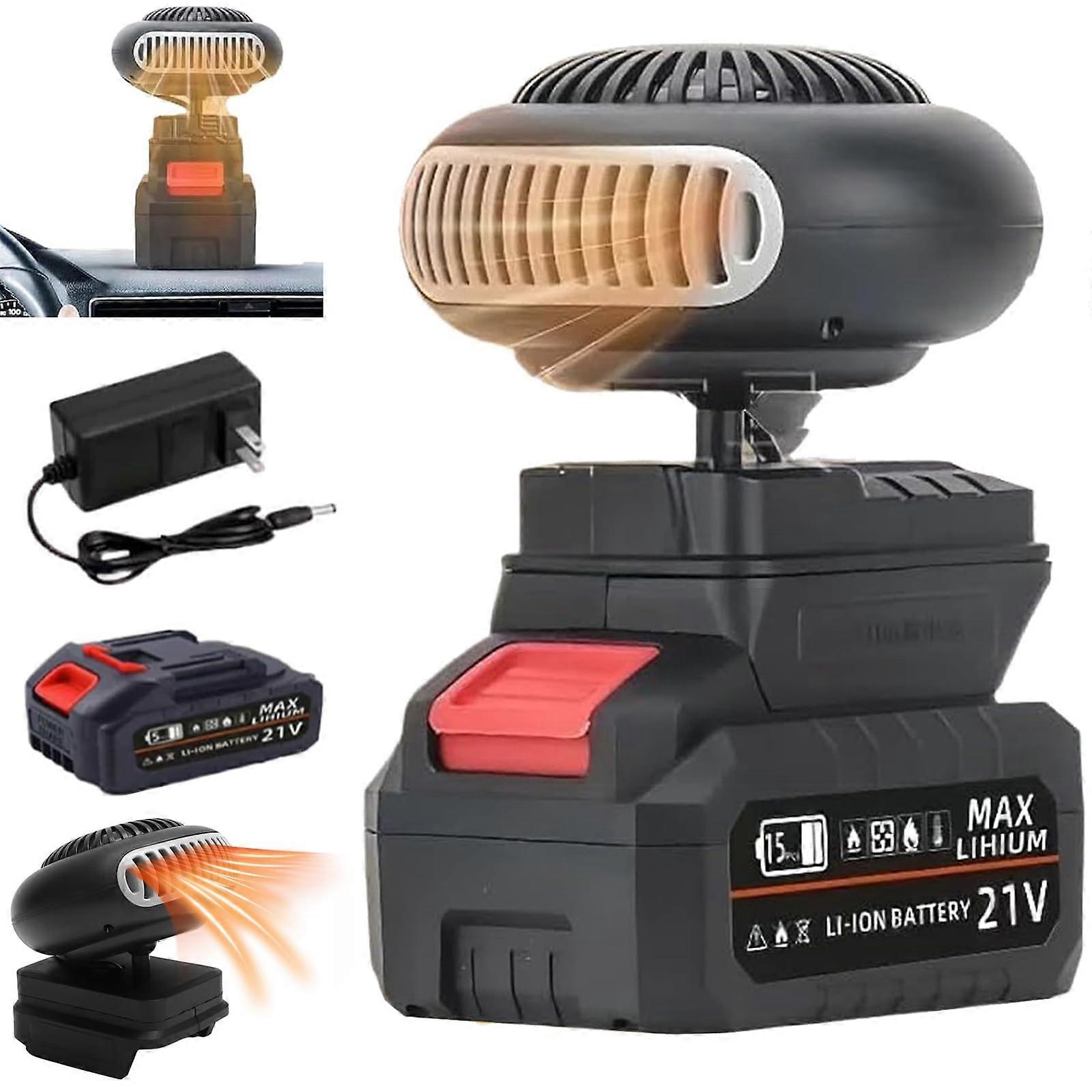 Portable Space Heater with USB Rechargeable Battery, Cordless 3900mAh 5Pack for Camping and Car