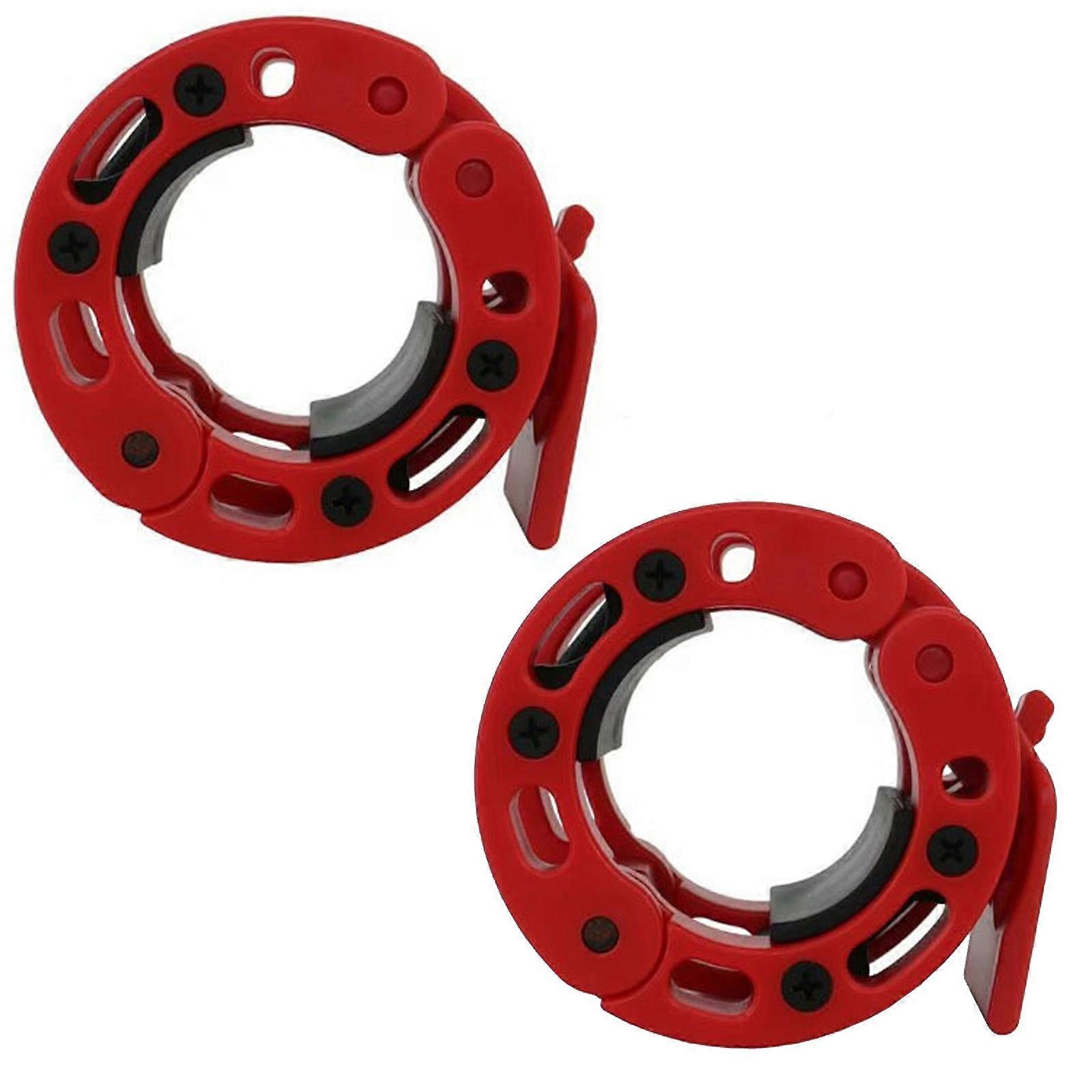 1Pair Barbell Clamps Replacement Quick Release Pair Locking Weight Clips with Antislip Grip Barbell Collars Enduring  Red