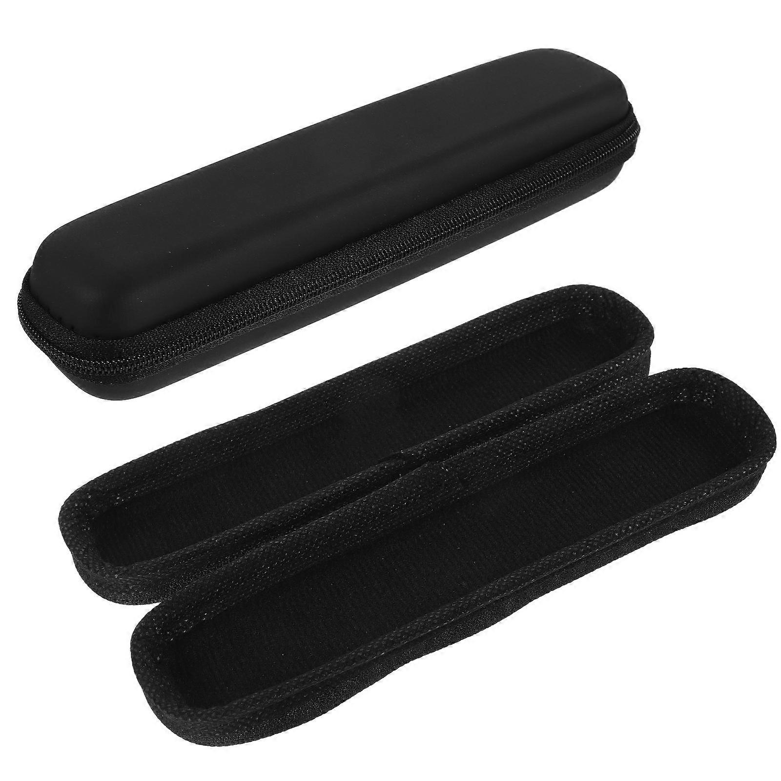 Black Harmonica Storage Container Eva Case for Storage 4Pcs Shockproof Bag