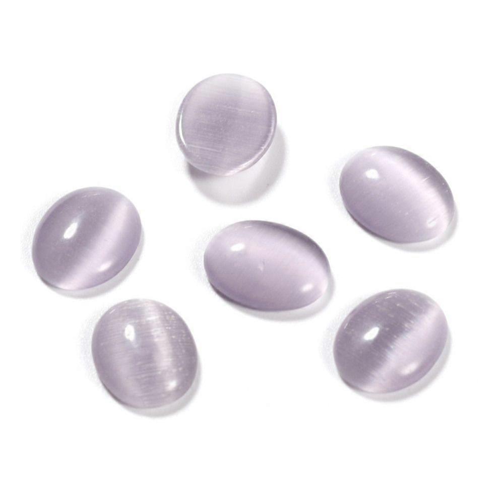 Cat Eye Cabochons Oval Lilac 25x18x3~4mm