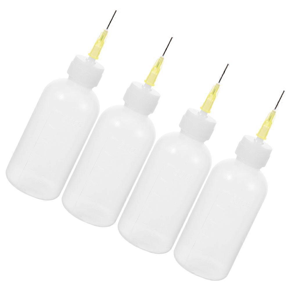 Transparent Plastic Glue Applicator Bottle for Precise Glue Use 4Pcs