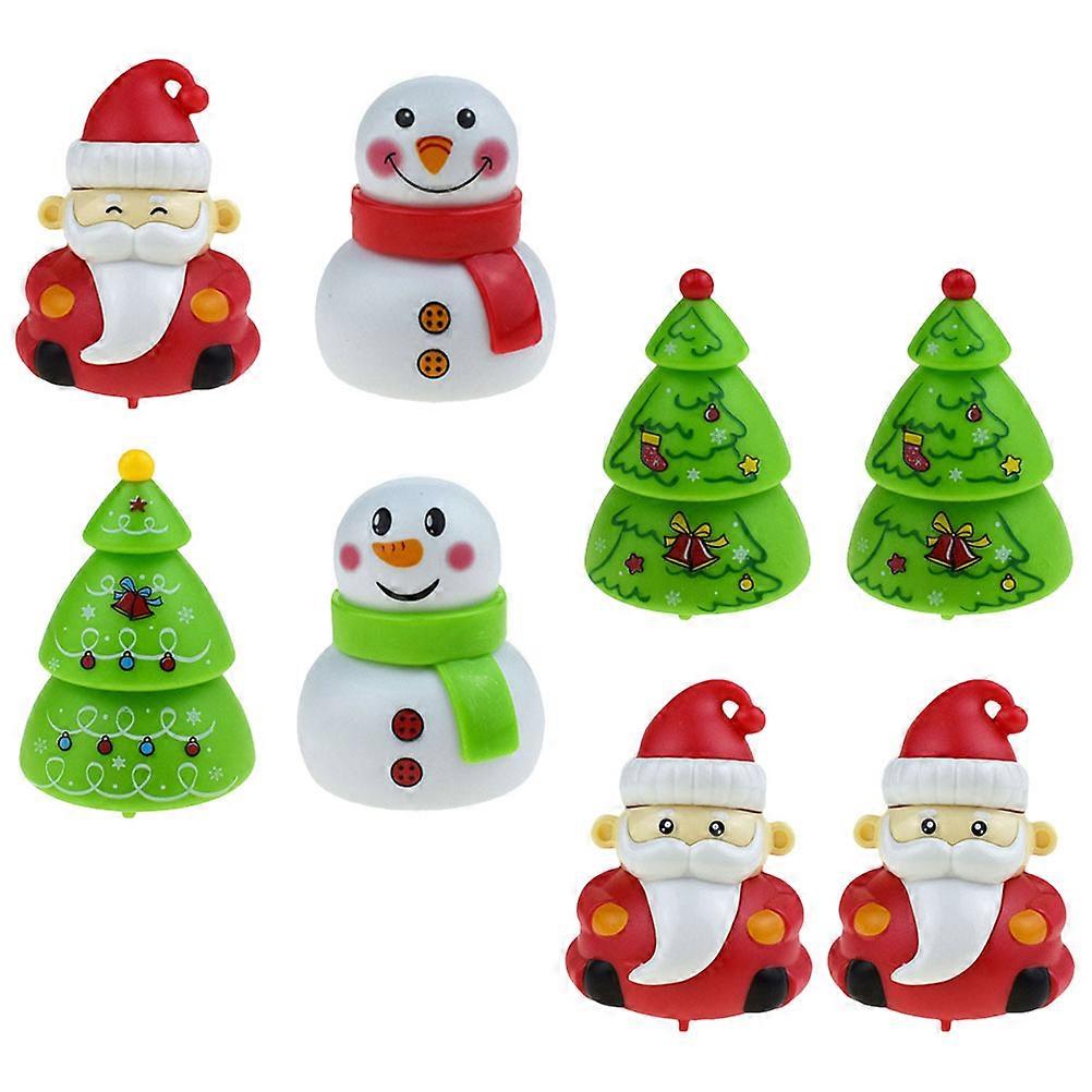 Christmas Pull Back Car 8Pcs Xmas Style Pull Back Ornaments for Kids Use