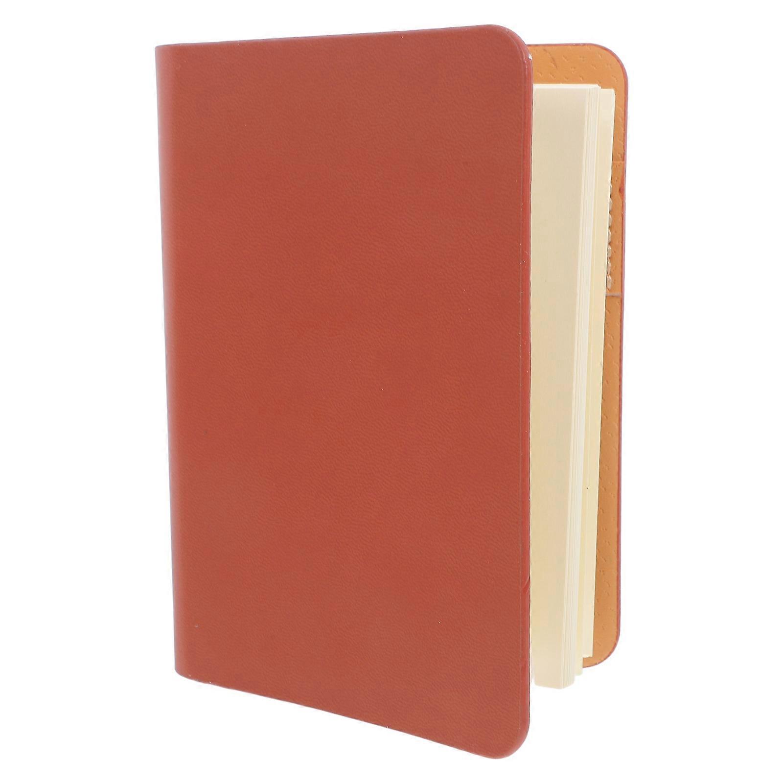 Student Notebook PU Notebook for Writing on 1Pcs Brown Pocket Planner