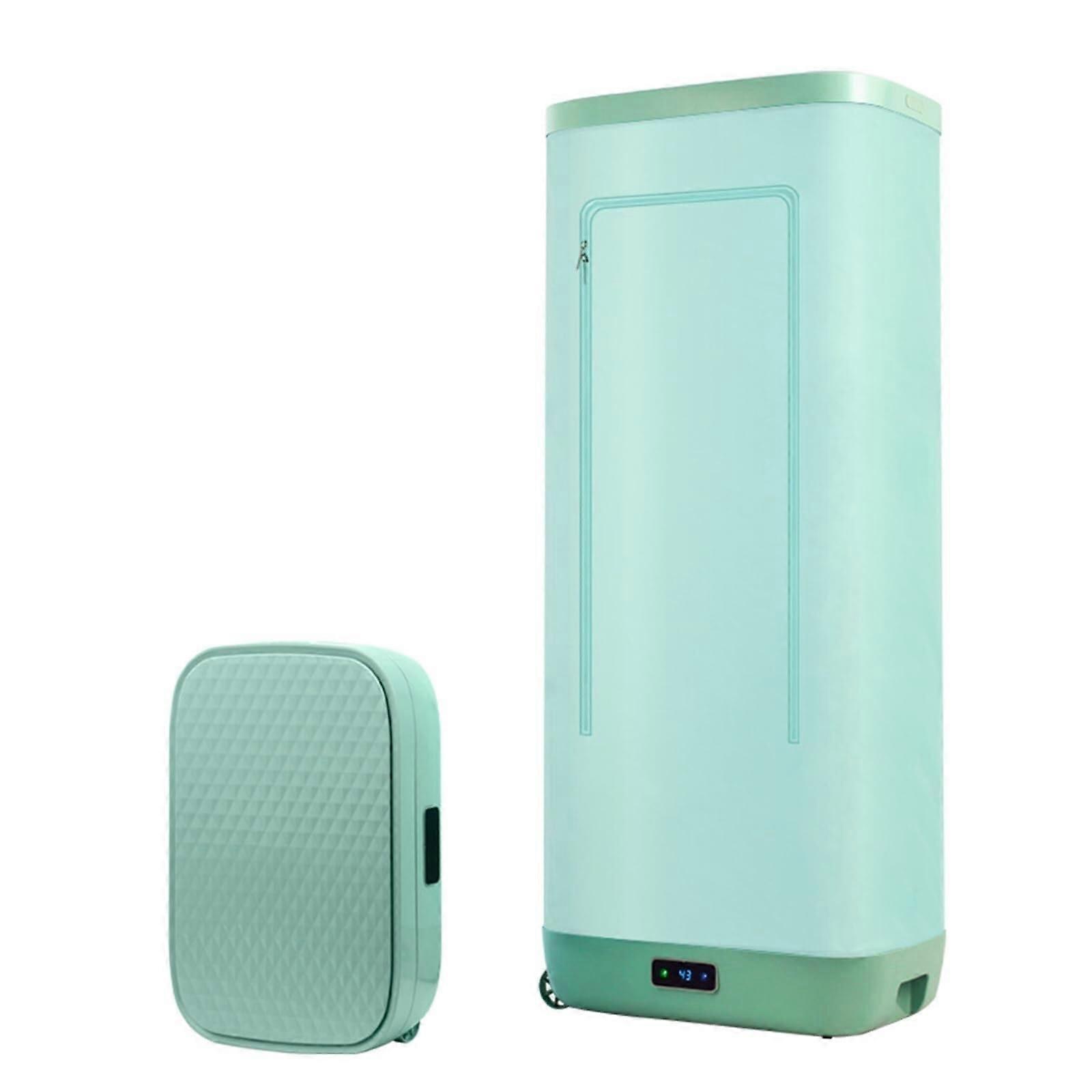 Portable Clothes Dryer with Hot Air Circulation, Foldable Suitcase Design, QuickDrying Green