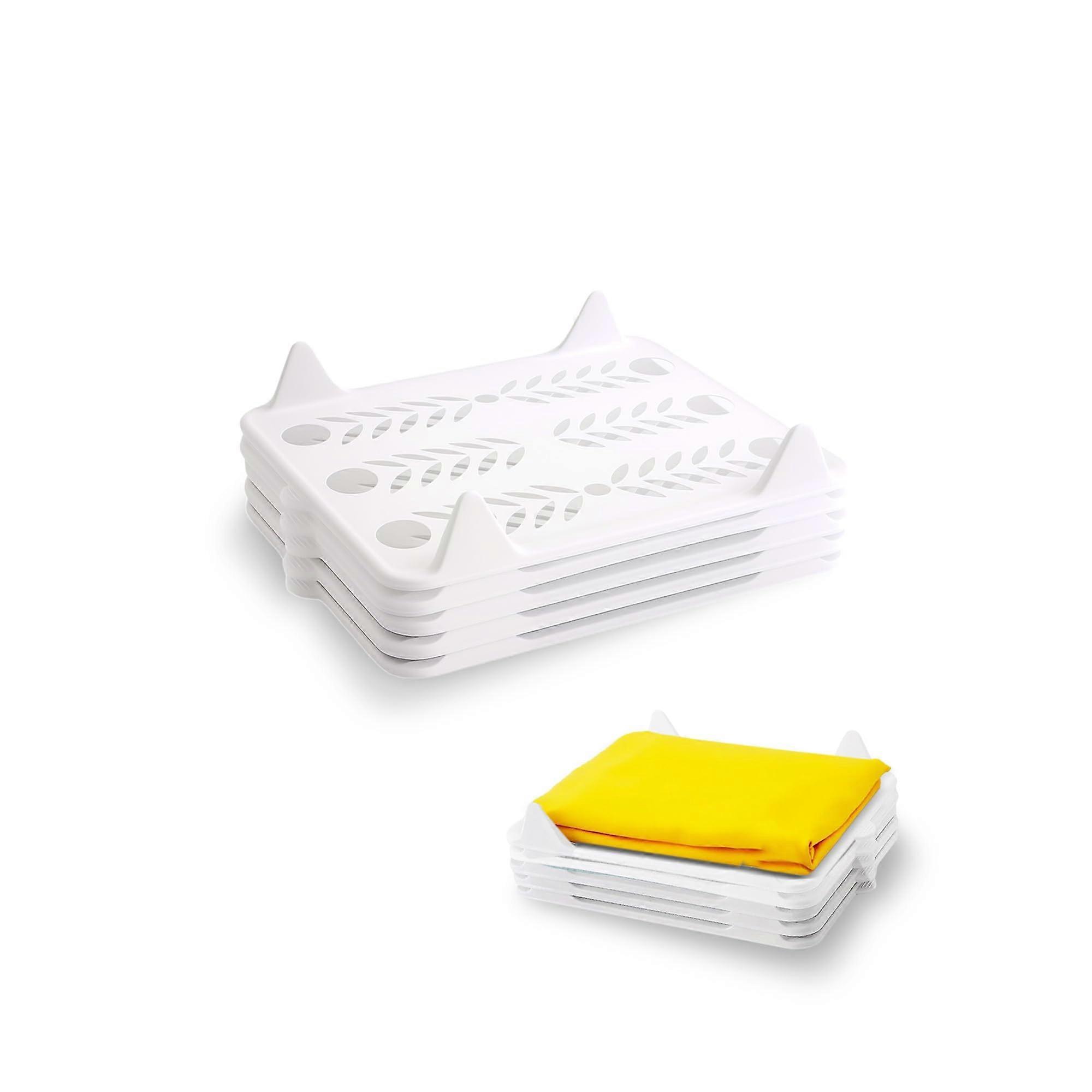 Shirt Folding Board 10 Pack Closet Organizer with Wrinkle Stackable Design and Handle Grip