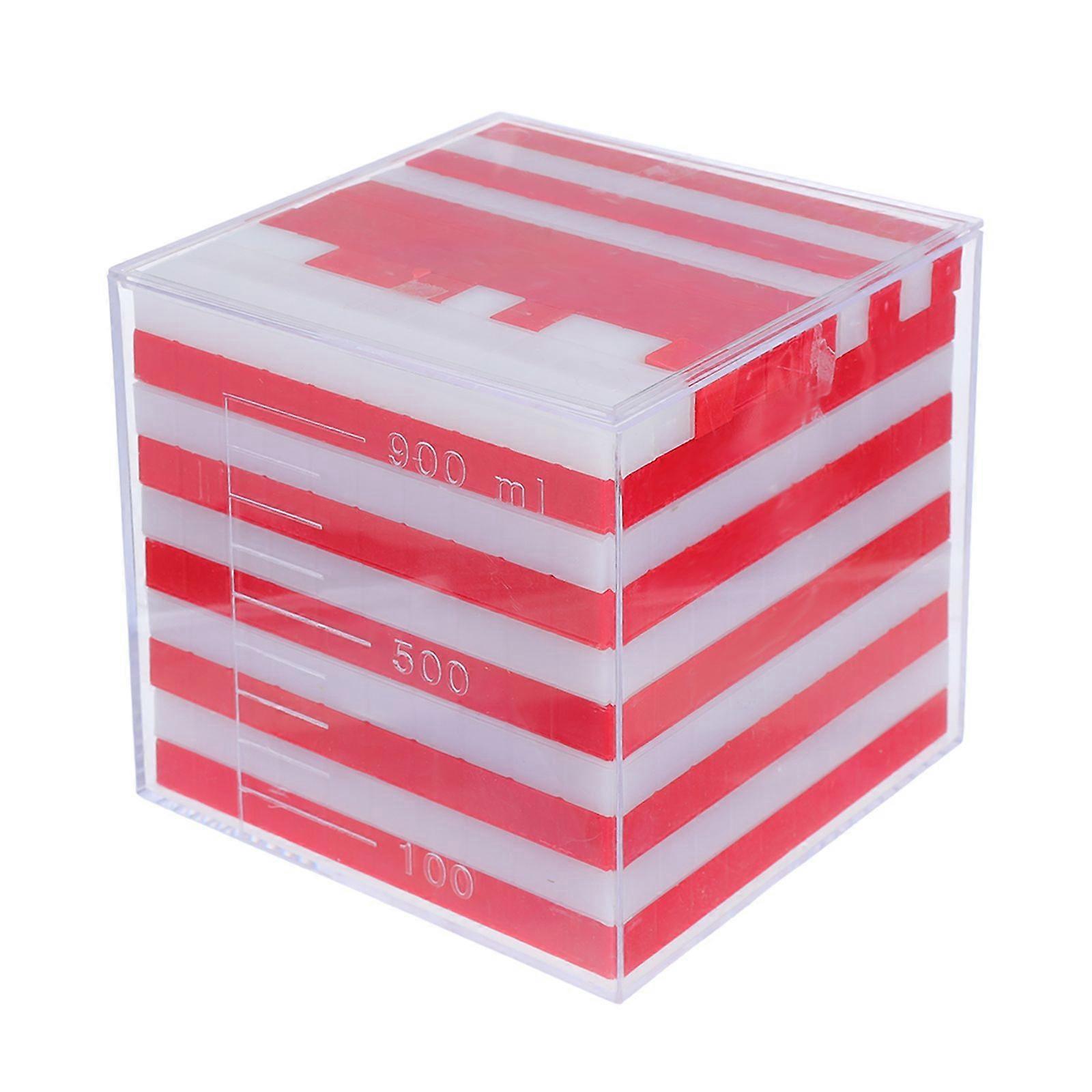 1 Set Counting Blocks For Math - Base Ten Counting Cubes Early Math Manipulatives - Plastic Volume Capacity Demo Blocks Learning Tools For Classroom T