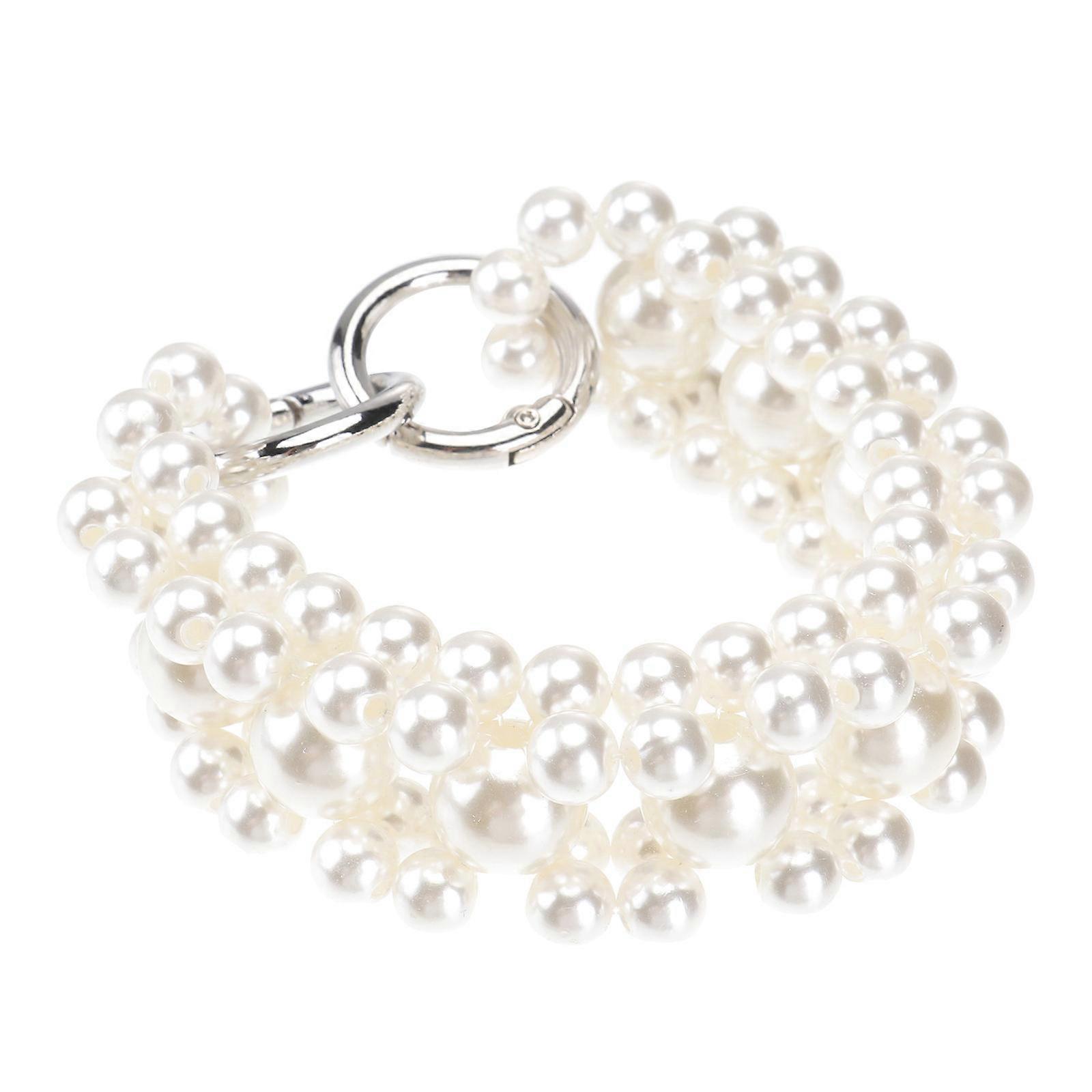Short Pearl Bag Replacement Chain for Decor with 3Pcs Multi-Functional Bag Chain