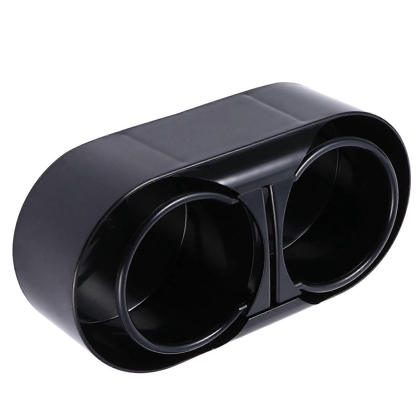 Beverage Organizer Car Multi-Function Double-Cup Holder Black Rectangular Waterproof Anti-Skid 1Set