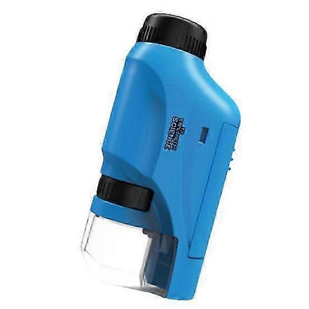 2026 Suitable Portable Microscope Explore Micro World Safe ABS Children Portable Science Microscope for Child(blue)