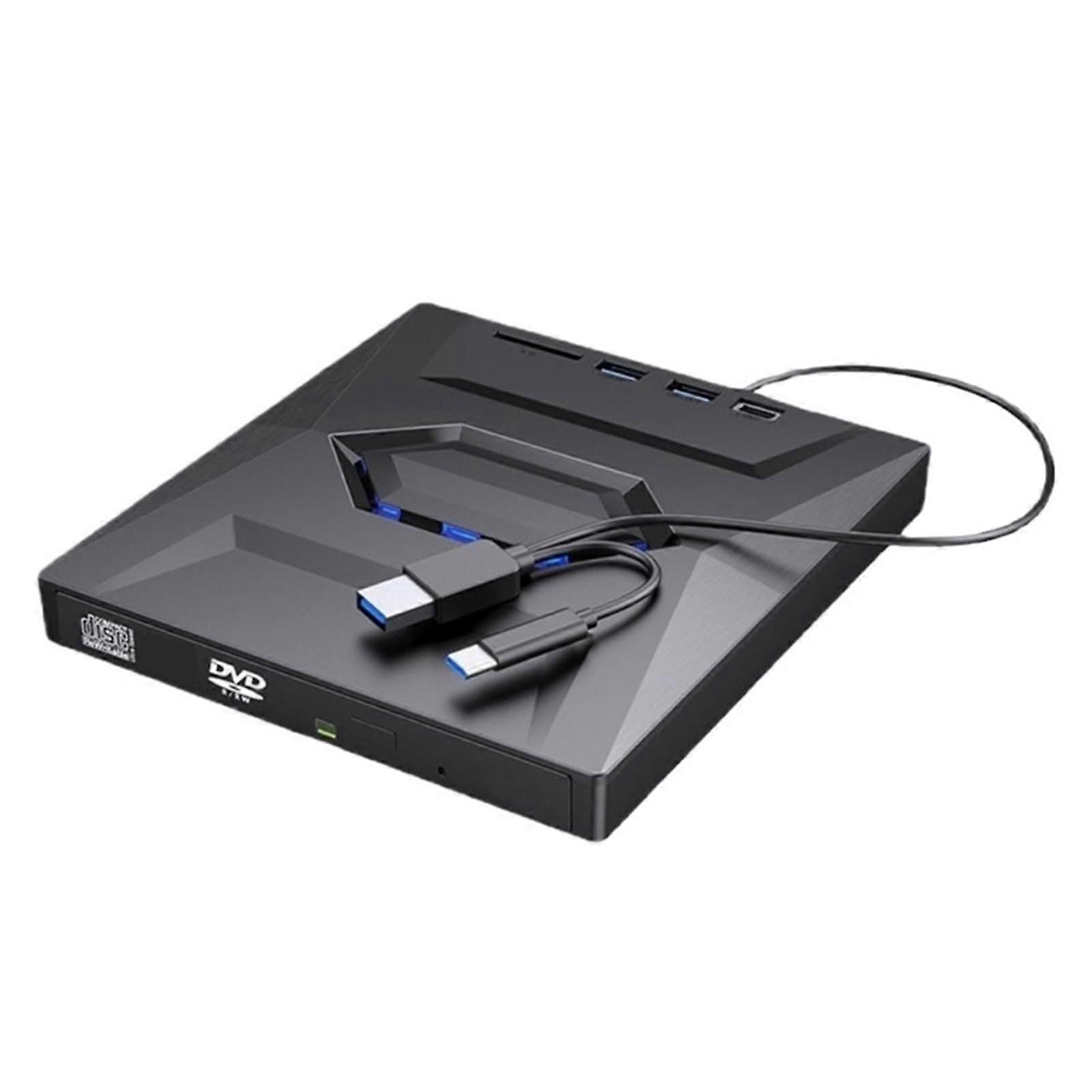 External DVD Drive USB 3.0  Speed CD DVD Writer for PC Laptop Windows Mac Backup