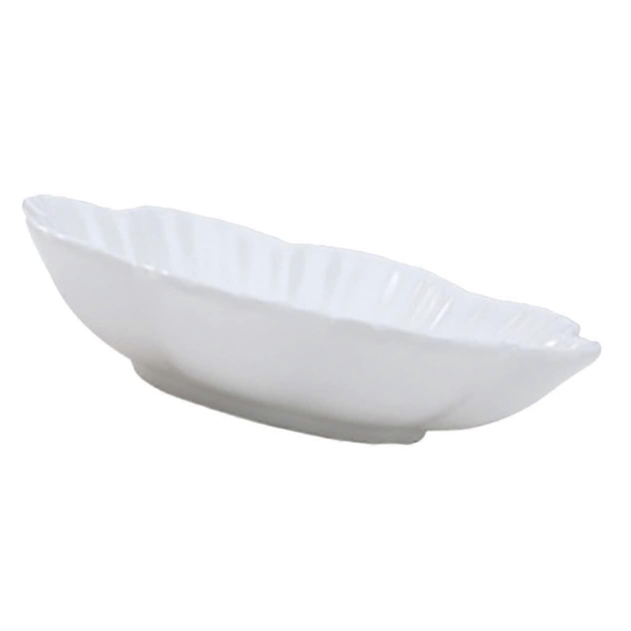 Flower Shaped Ceramic Dinner Plate Microwave Safe MultiUse Serving Dish for Pasta Snacks Fruit