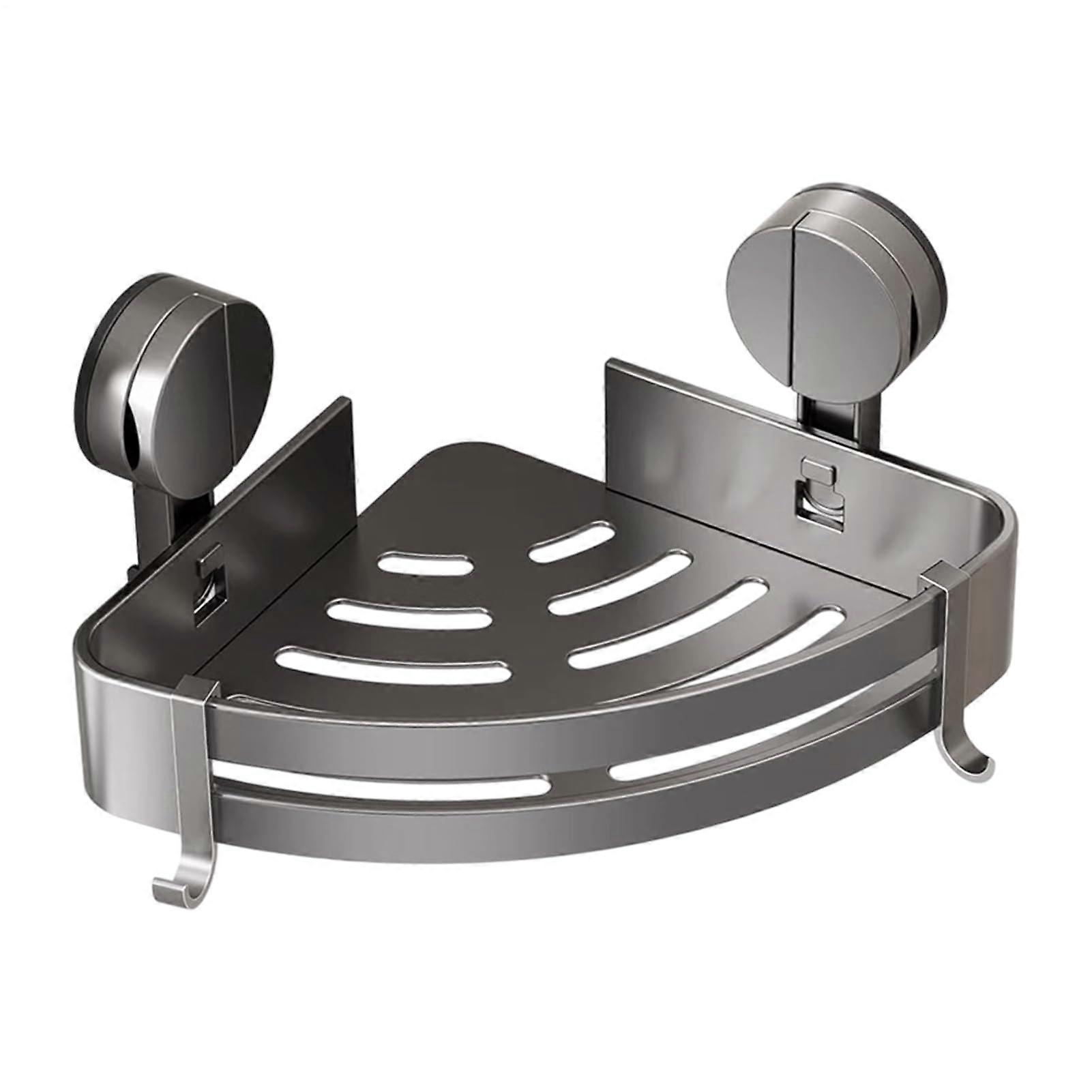 Shower Corner Shelf Bathroom Storage Organizer No Drilling Suction Cup Waterproof SpaceSaving