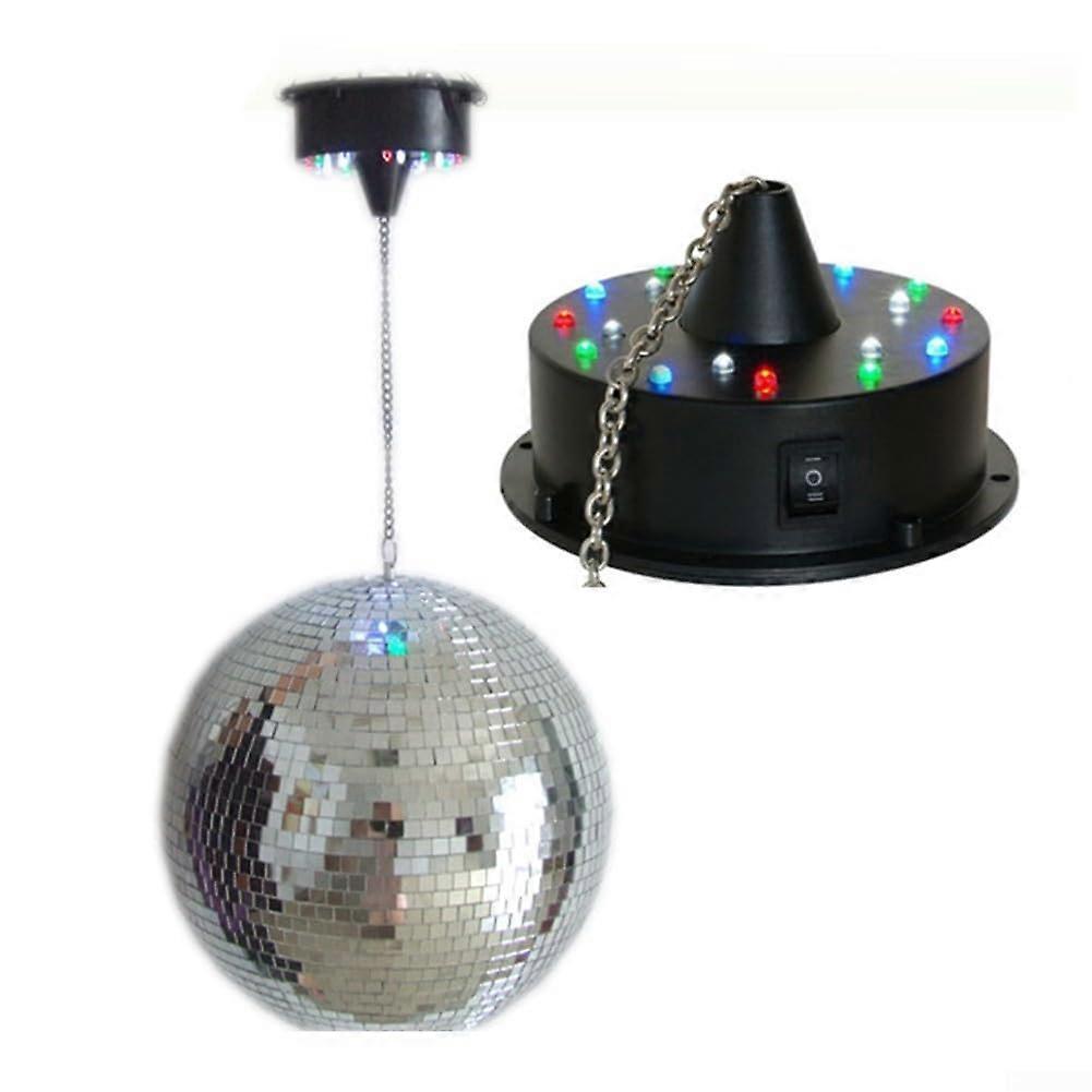Disco Ball Motor with Adjustable Speed, Colorful LED Lighting and Remote Control, 8 Inch Kit
