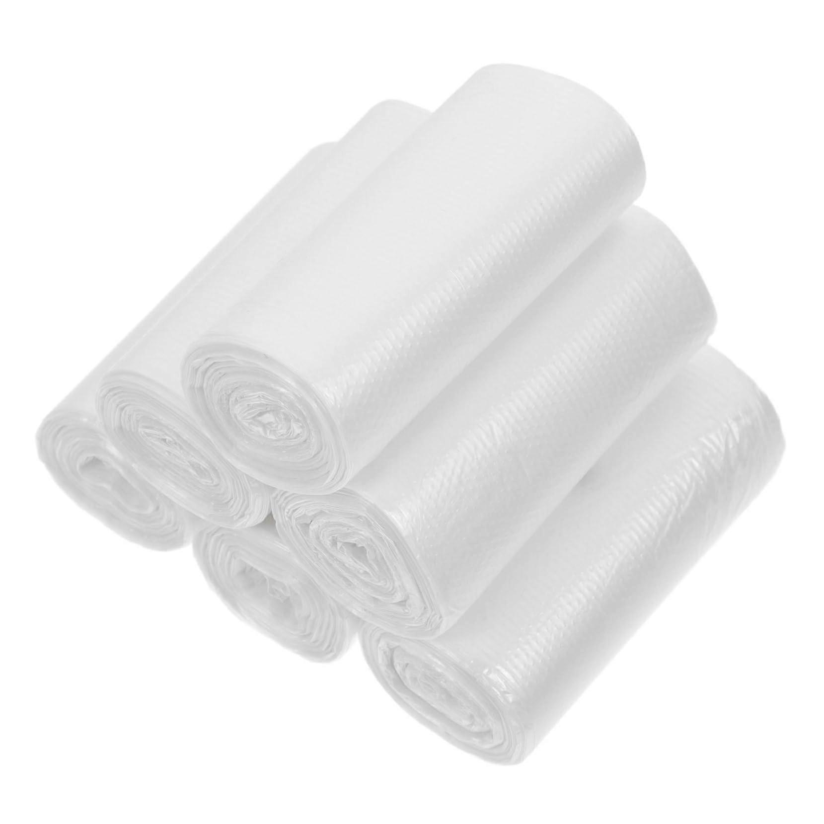 6 Rolls Transparent Small Trash Bags Strong Durable Disposable for Bathroom Kitchen Office