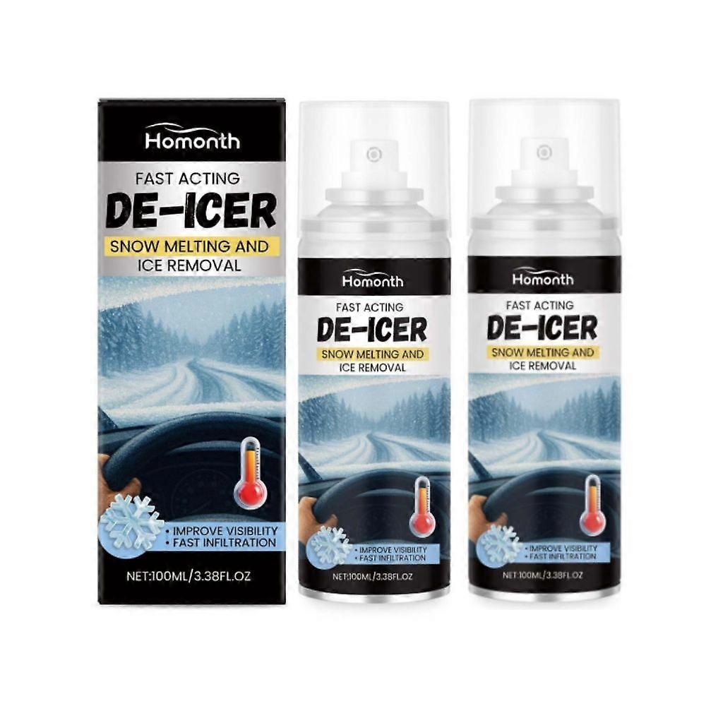 100ML Fast-Acting Ice Melting Spray for Windshields, De Icer for Car Windshield