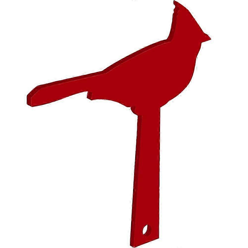 Mailbox Adornment Red Bird Shape Decorative Ornament 3Pcs Set