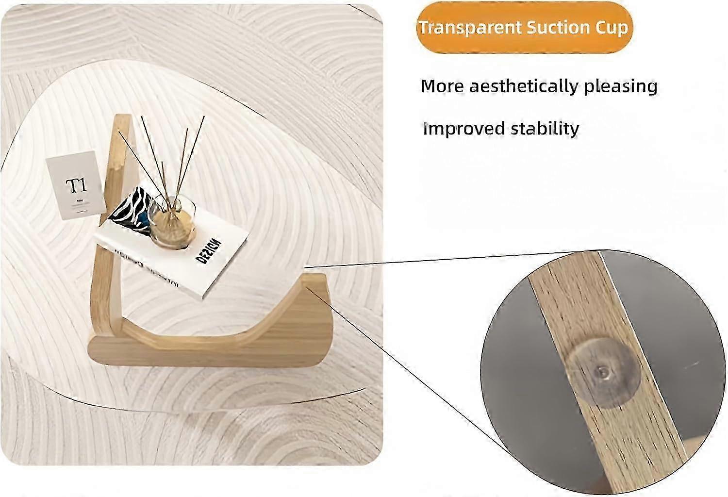 Solid Wood Coffee Table with Explosionproof Glass , Mid Century Modern Design, Walnut 32.3in