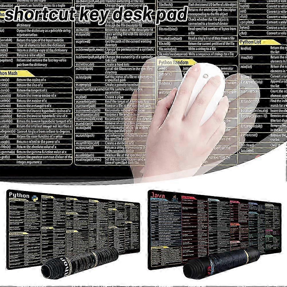 Python Programing Mouse Pad Large Shortcuts Cheat Sheet Keyboard Mousepad Desk