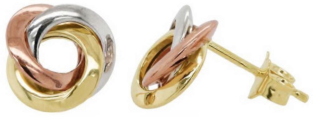 Mark Milton Plain Knot Stud earrings - Yellow/White/Rose Gold