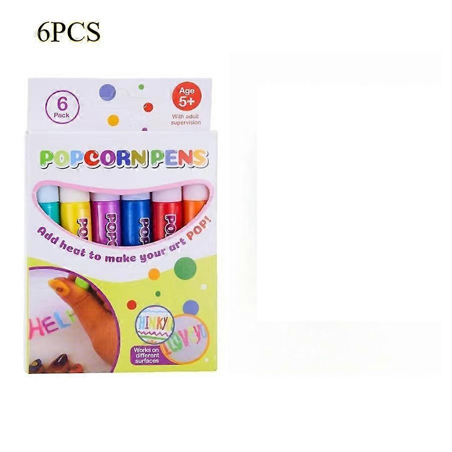 6 stylos à bulles, stylos à effet popcorn, stylos aquarelle anti-stress, cartes de vœux à faire soi-même, et gribouillages magiques 3D, stylos gel, stylos aquarelle