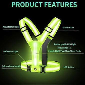 Reflective Vest 35 Hours Battery Life Waterproof for Adults and Children Outdoor Night Warning Clothing